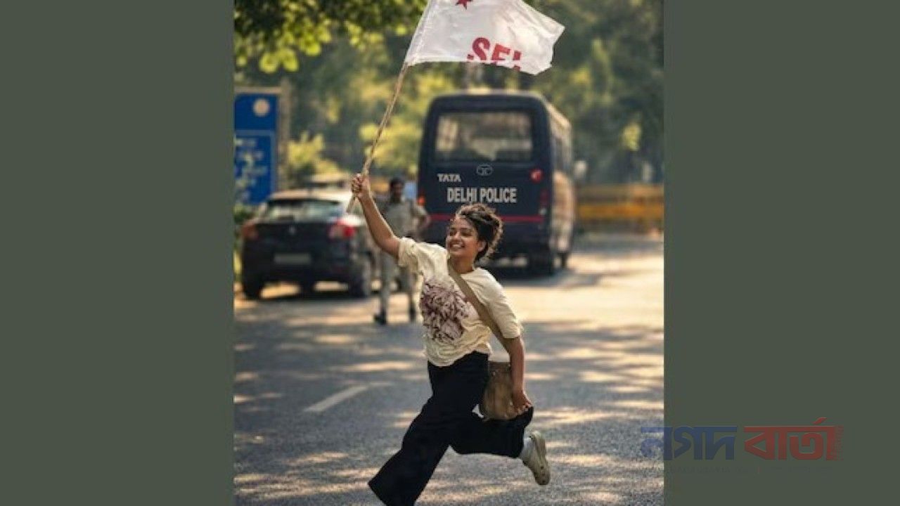 ভাইরাল ছবির এসএফআইয়ের পতাকা হাতে কে এই পুঝাক্কাল পবিত্রা?